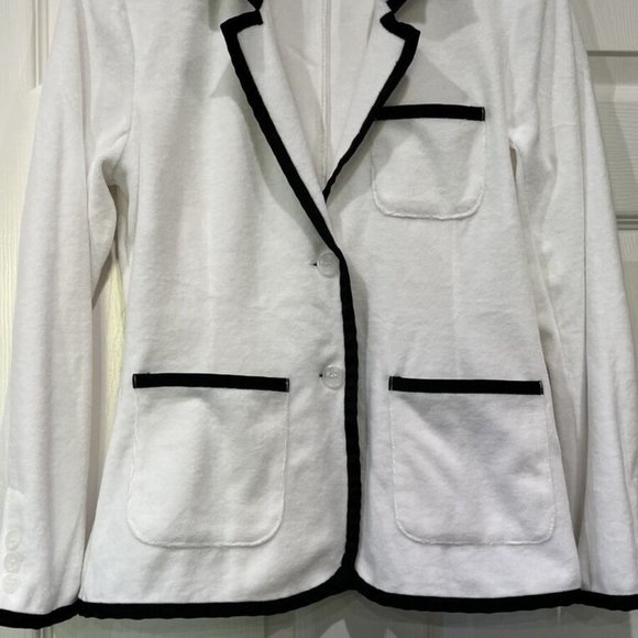 BOSTON PROPER TERRY BLAZER SIZE: 2 - Picture 3 of 5